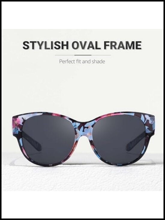 Polarized Fit Over Sunglasses for Women Oversized UV Protection Driving main image 6